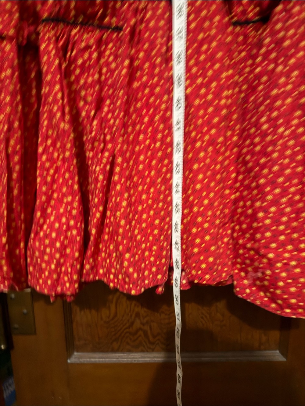 Vintage Prairie Dress – Red Floral / Button Back / Cottagecore - Picture 4 of 6